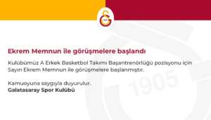 Galatasaray, apertura delle trattative con Ekrem Memnun