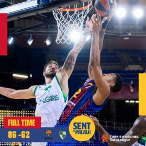 Lo Zalgiris dura un quarto, poi il Barcellona dilaga con Higgins e Oriola