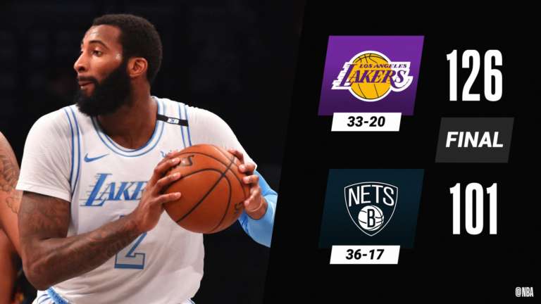 Colpo dei Lakers, 8 in doppia cifra nel blitz in casa dei Nets