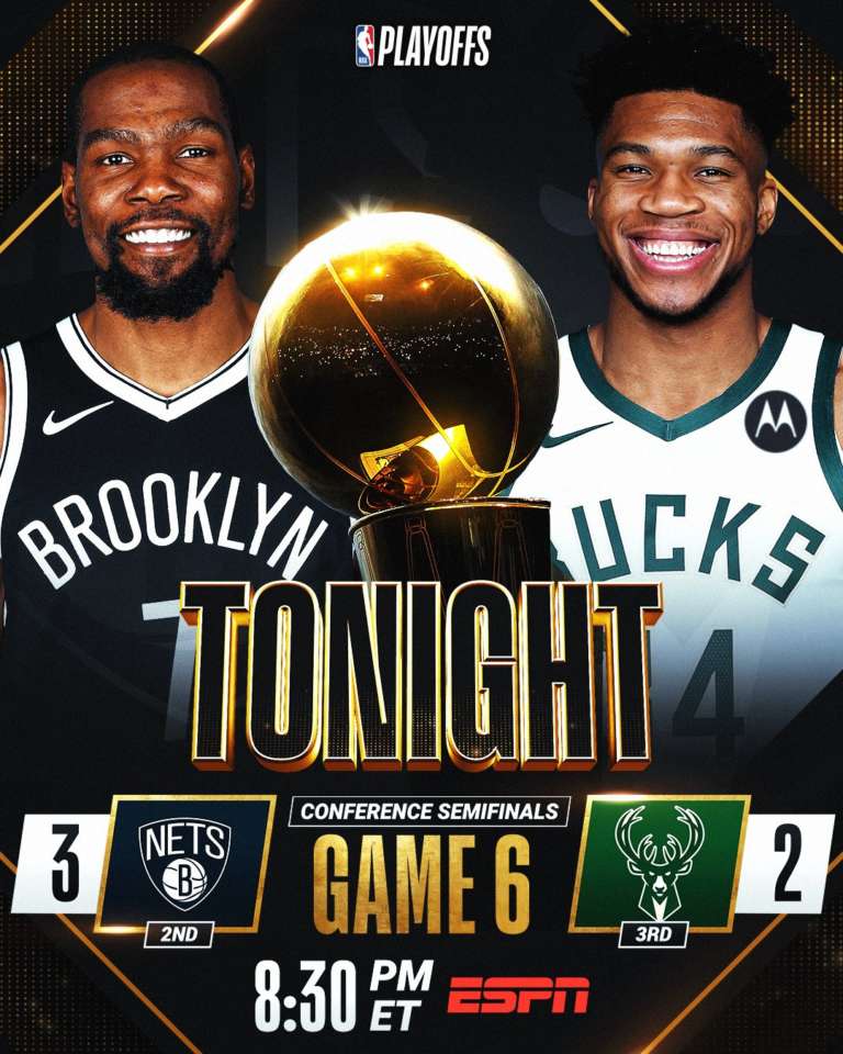 NBA Live | Bucks a caccia di Gara 7, Nets della finale di conference