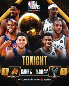 NBA Finals: Bucks e Suns si sfidano in Gara 4