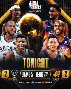 NBA Finals: Suns e Bucks tornano a Phoenix per una fondamentale gara 5