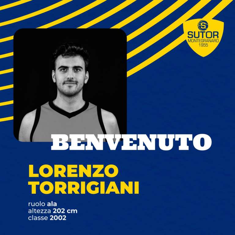 Quinto arrivo in casa Sutor Basket Montegranaro: Benvenuto a Lorenzo Torrigiani