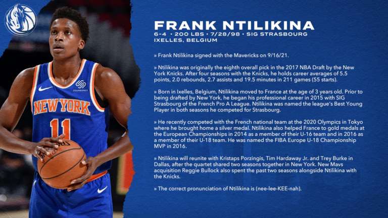 The Dallas Mavericks Officially Sign Frank Ntilikina - Sportando