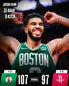Boston ottiene la prima vittoria della stagione, Jayson Tatum firma il blitz sui Rockets