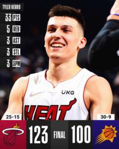 Miami scatena i suoi cecchini e passa con autorità sul parquet dei Suns