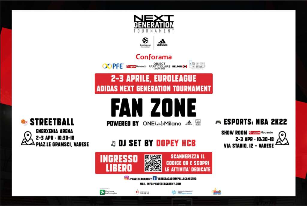 Euroleague adidas Next Generation Tournament ecco la FAN ZONE! Sportando