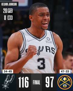 Gli Spurs passano a Denver e si prendono un posto nel play-in