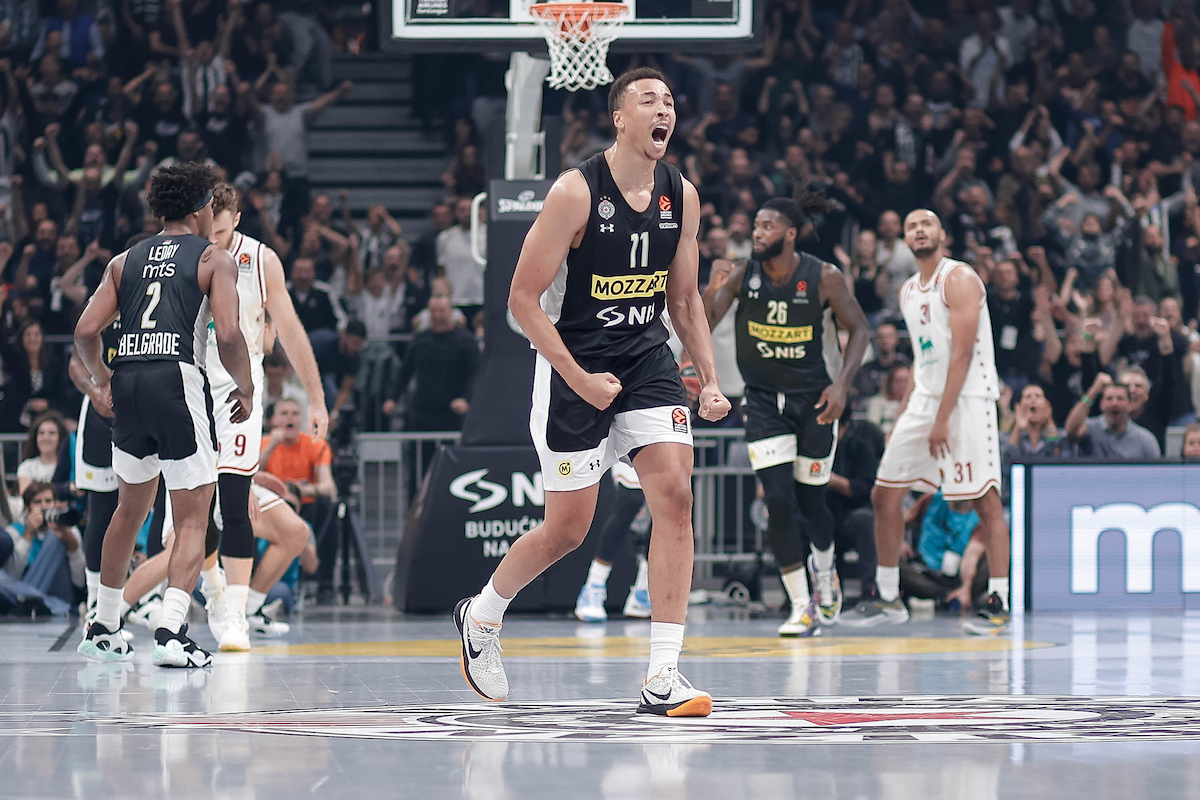 Dante Exum caught ANOTHER body 🤯 arena went crazy Partizan with a big