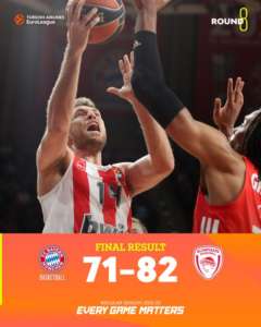 Vezenkov inarrestabile, Olympiacos corsaro in casa del Bayern Monaco