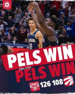 Fa tutto Zion: i Pelicans continuano a correre, Toronto ko