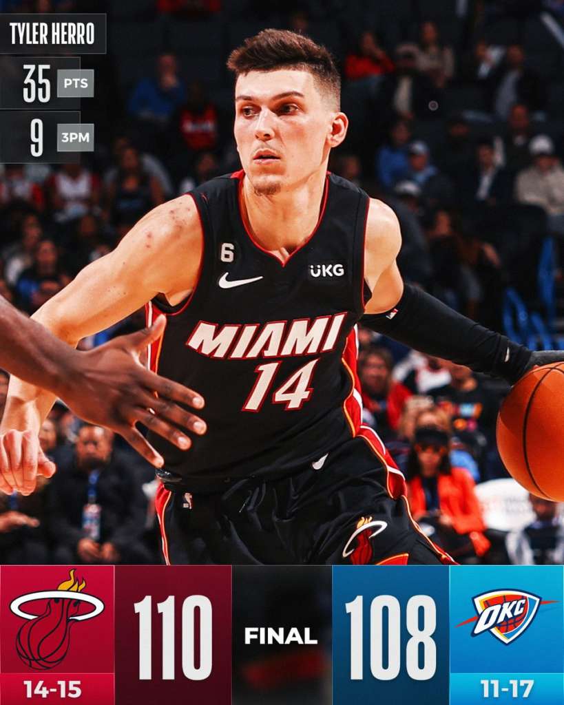 Tyler Herro fa pentole e coperchi, Miami espugna OKC