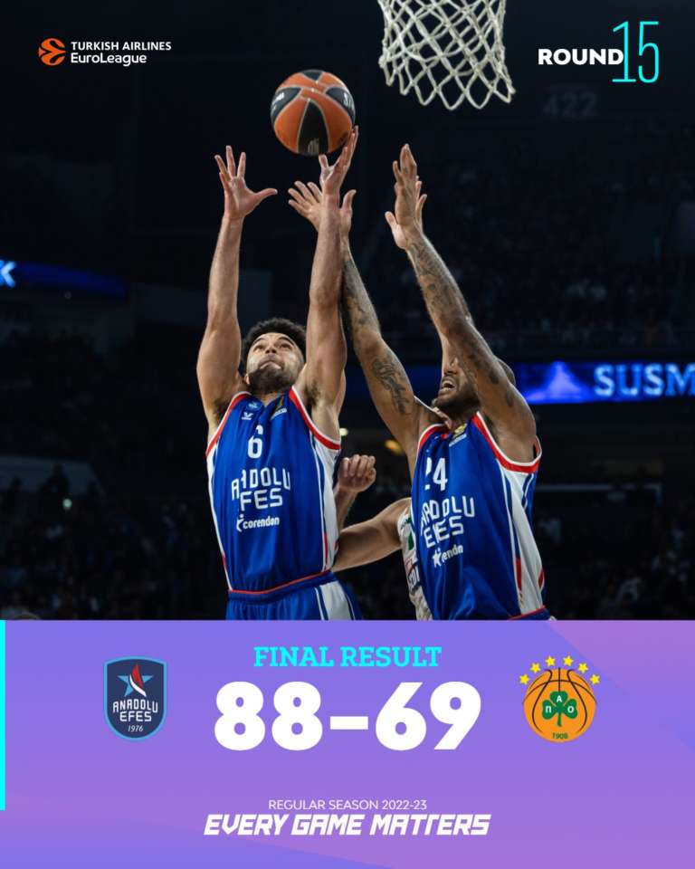No Larkin no problem per l’Efes, Pana domato
