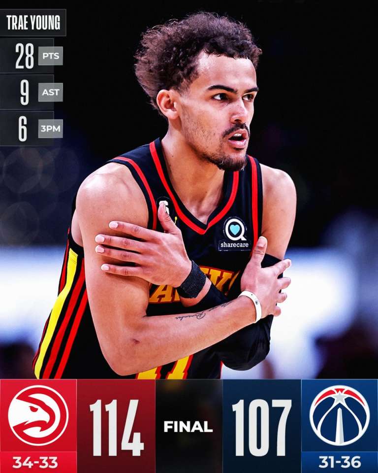 Young firma la vittoria di Atlanta a Washington