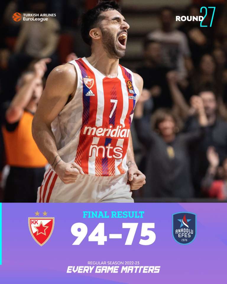 Primo acuto di Campazzo, la Stella Rossa sconfigge i bi-campioni dell’Anadolu Efes