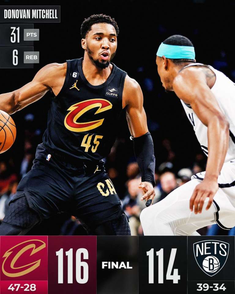 I Nets incassano il quinto ko in fila, Cleveland vede i playoff