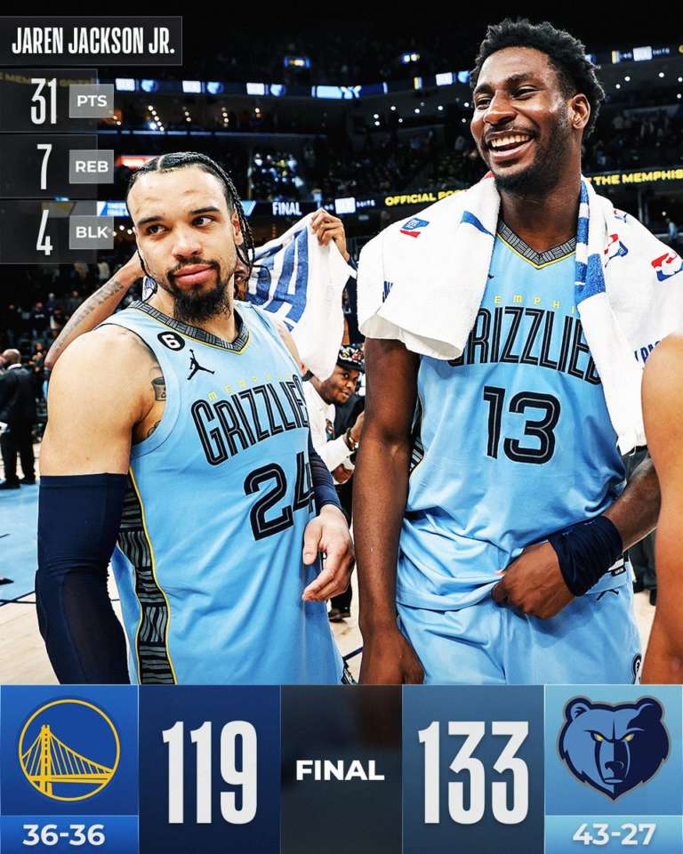Warriors, continua l’incubo trasferta: Memphis fa festa