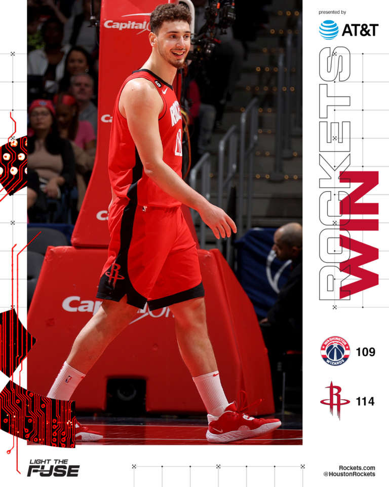 Houston saluta la stagione con una vittoria, Wizards ko