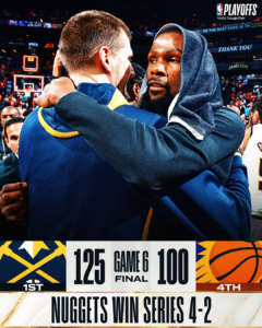 Denver passa anche a Phoenix e va in finale a Ovest. I Suns escono tra i fischi