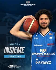 Blu Basket Treviglio, rinnovato il contratto di Luca Vitali