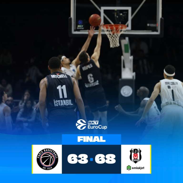 Paris sbatte contro lo muro difensivo del Besiktas: per i francesi è il primo ko in EuroCup