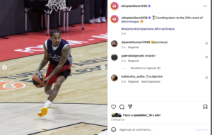 Last training session for Olimpia Milano: Rod McGruder on the court