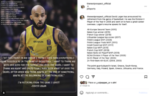 David Logan, annuncio shock: Mi ritiro