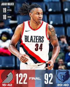Portland domina sul campo di Memphis e ritrova il sorriso