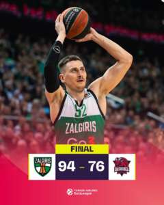 20 di Evans, netto successo dello Zalgiris sul Baskonia