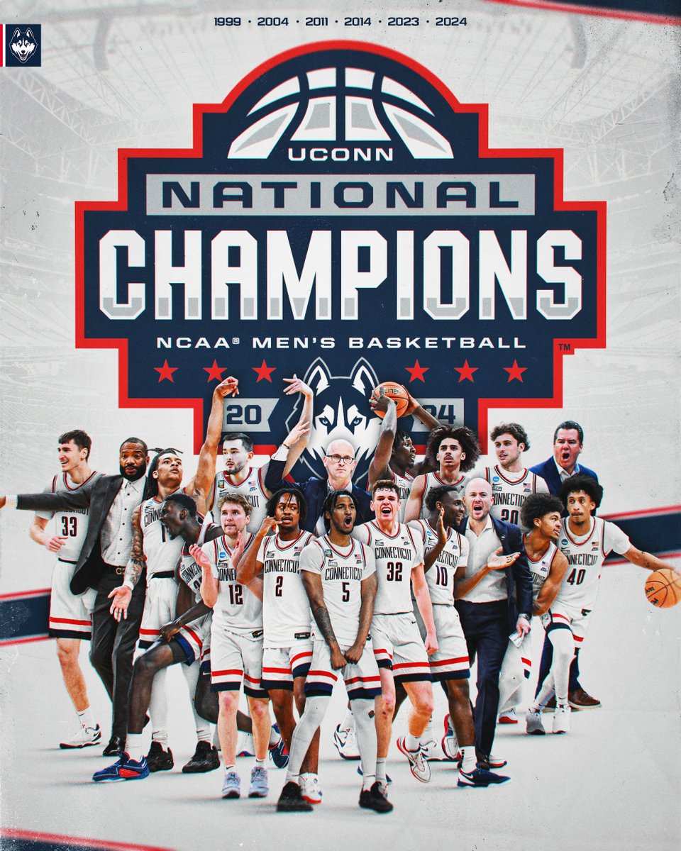 UConn vince il suo sesto titolo NCAA: le immagini del trionfo