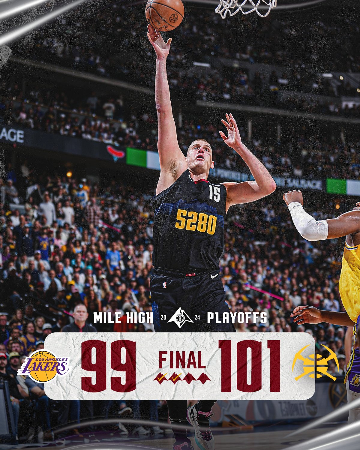 the Nuggets come back and beat the Lakers