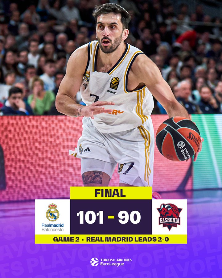 Super Campazzo, Real Madrid imposes itself with authority on Baskonia also in game 2