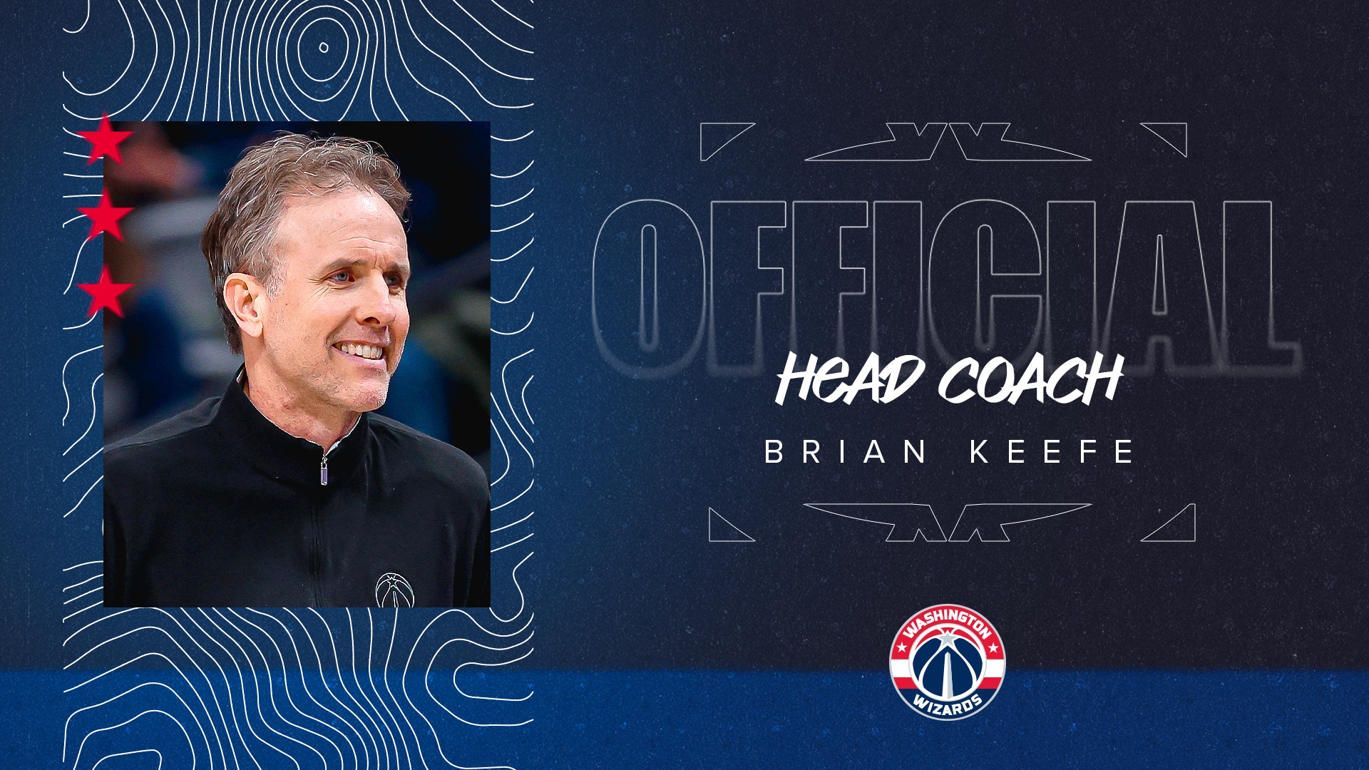 Washington Wizards, Brian Keefe has been named head coach