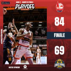 Serie A2 Playoff, Gara 2: Unieuro Forlì comanda sin dall’inizio e vince contro l’Elachem Vigevano