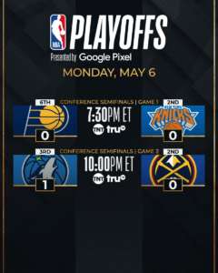 NBA Live | Parte Knicks-Pacers, Gara 2 Nuggets-Wolves