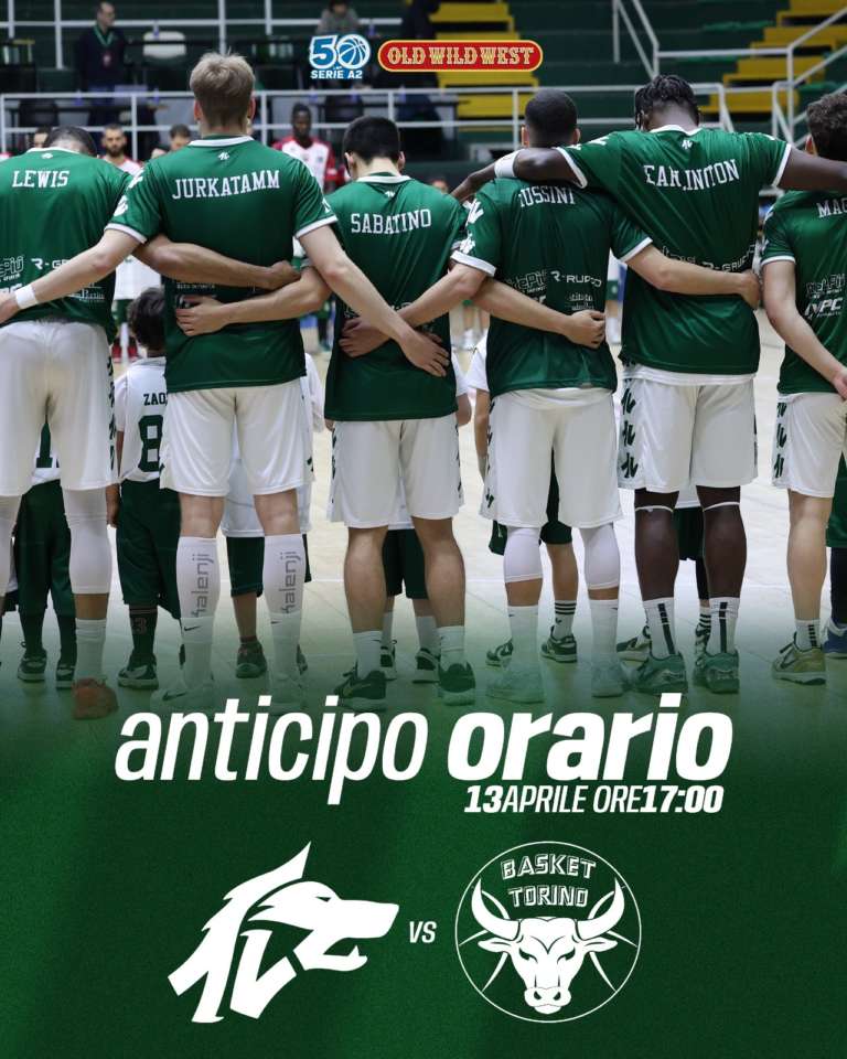 Avellino Basket-Reale Mutua Torino: variazione oraria