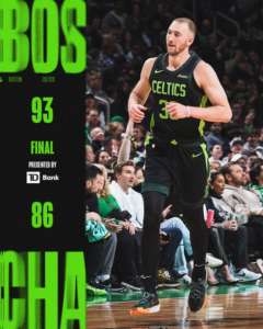 Pritchard ne fa 34 e i Celtics chiudono con un successo: 93-86 sugli Hornets