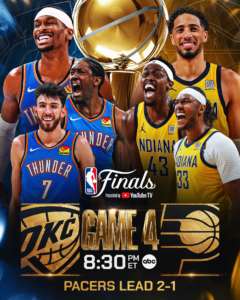 NBA Finals live | Indiana Pacers-Oklahoma City Thunder #4
