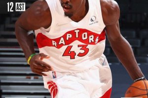 Siakam smazza 12 assist, Trent ne segna 32: Charlotte cade a Toronto