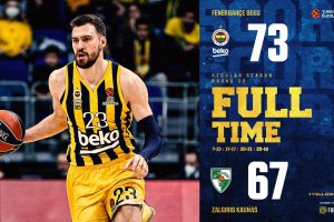 Fenerbahce comes back from 17 down to beat Zalgiris