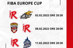Fiba Europe Cup, ecco il nuovo calendario della UNAHOTELS