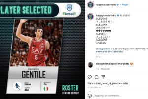 Happy Casa Brindisi, l’annuncio di Alessandro Gentile