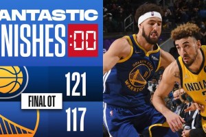 Final 1:06 WILD OT ENDING Warriors vs Pacers