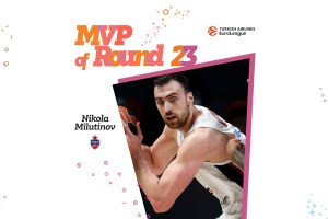 Nikola Milutinov è l’MVP del 23° round di Euroleague
