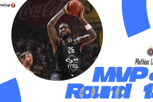 7DAYS EuroCup RS – Round 13 MVP: Mathias Lessort, Partizan NIS Belgrade