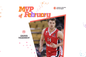 EuroLeague MVP of February: Sasha Vezenkov, Olympiacos Piraeus