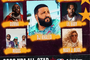 Nba celebra il team del 75° anniversario Nba durante l’halftime show dell’All-star game 2022