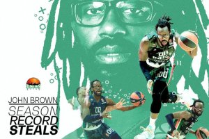 Euroleague: John Brown supera il record di Manu Ginobili per recuperi in una stagione