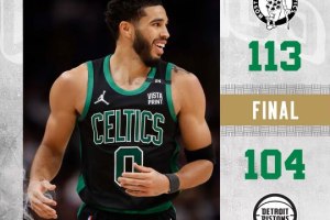 Celtics corsari a Detroit, Tatum e Brown firmano il 7° successo di fila in trasferta