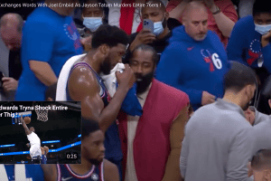 Philadelphia 76ers asfaltati dai Celtics. Fitto dialogo tra Embiid e Harden